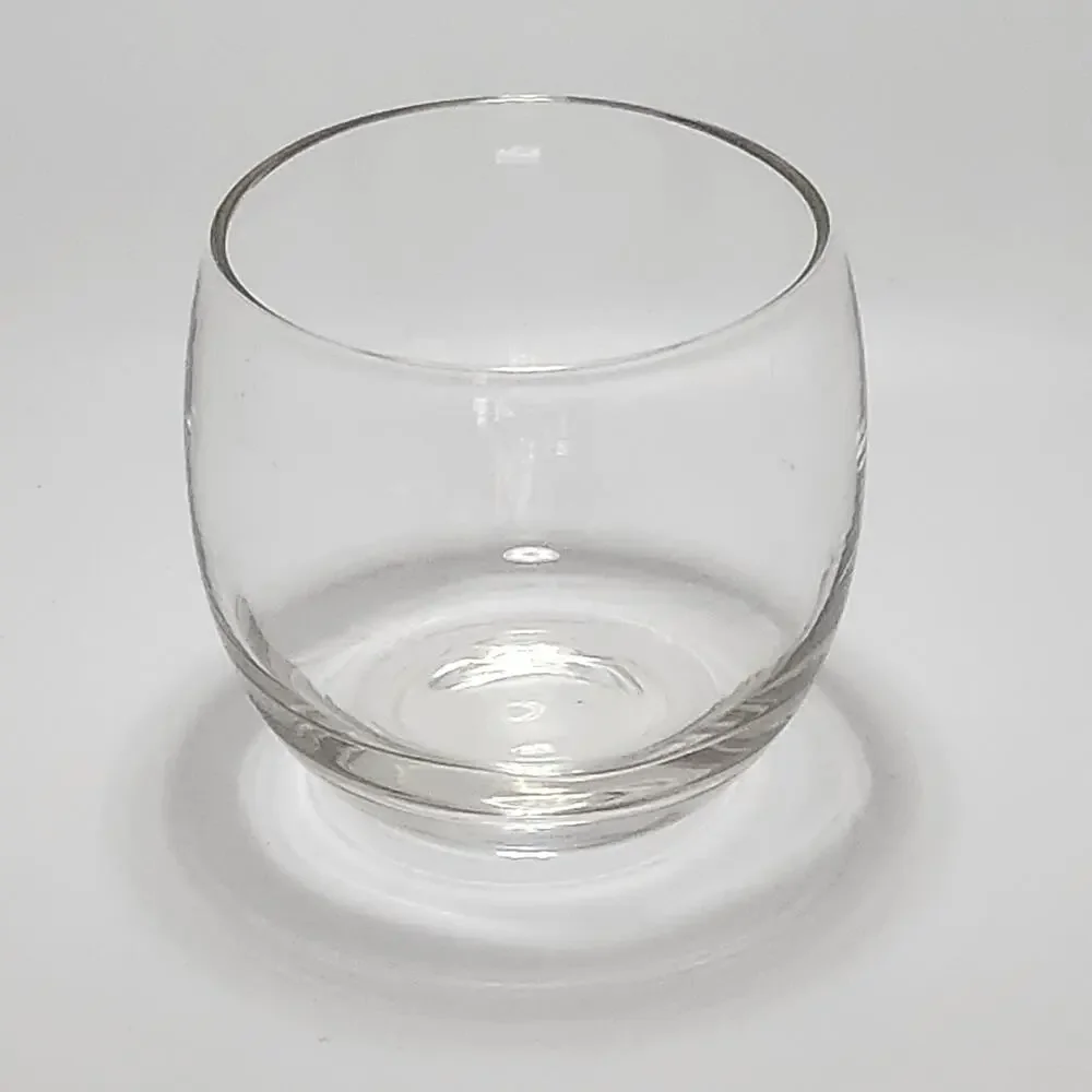 Vintage MCM Clear Crystal Rocks Glass Whiskey Cocktail Tumbler